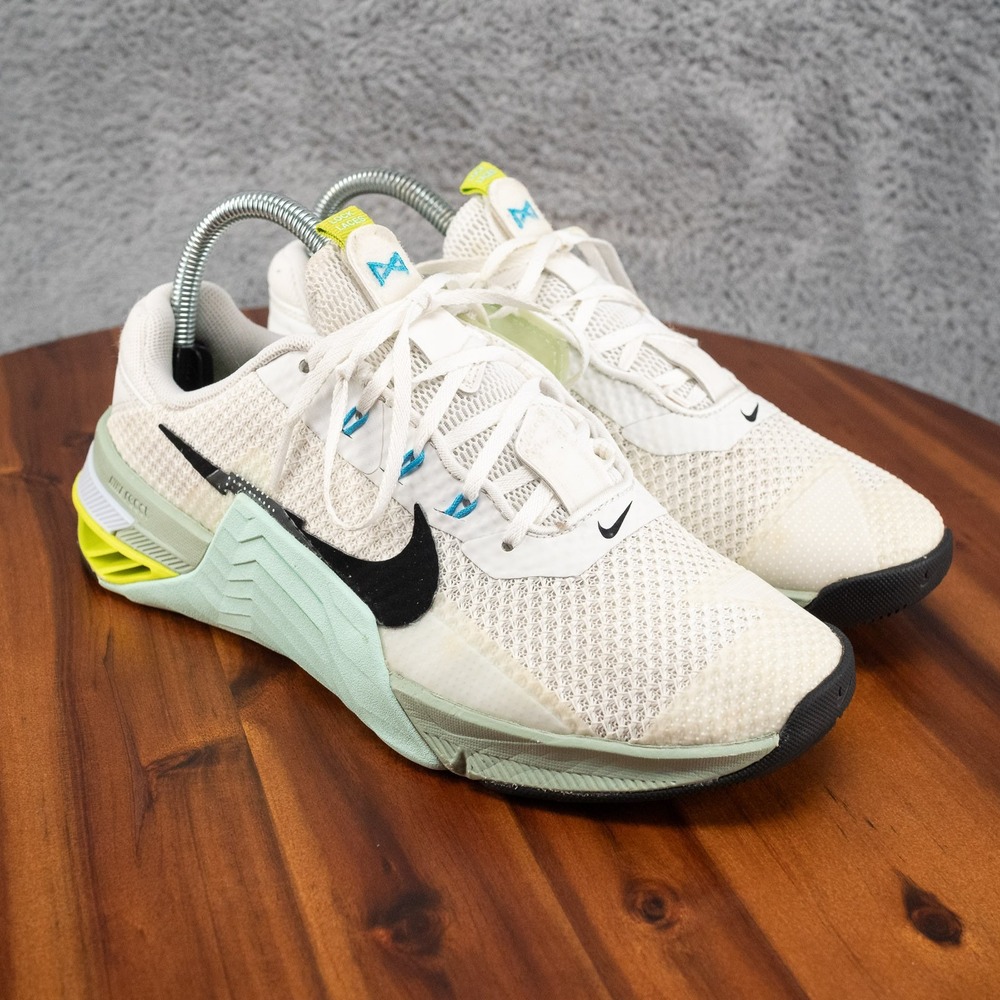 Nike Women's Metcon 7 Training Shoes CZ8280 100 Size 8.5 White/black/mint